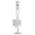 Palm Tree charm dangle bead in Sterling Silver hide-image