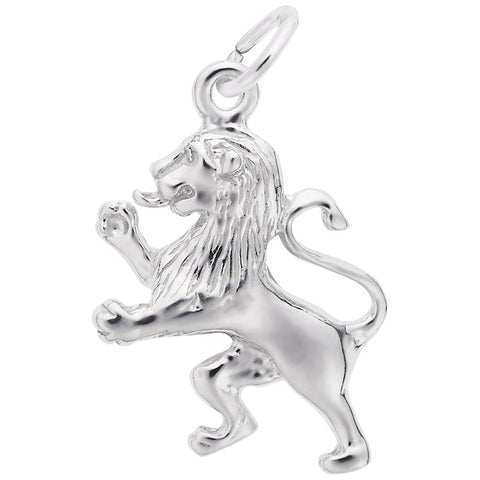 Lion Charm In Sterling Silver