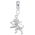 Lion Charm Dangle Bead In Sterling Silver