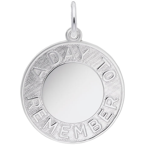 Day To Remember Charm In 14K White Gold