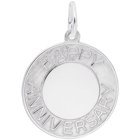 Anniversary Charm In Sterling Silver