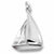 Sailboat charm in 14K White Gold hide-image