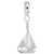 Sailboat charm dangle bead in Sterling Silver hide-image