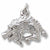 Wild Boar charm in Sterling Silver hide-image