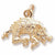 Wild Boar Charm in 10k Yellow Gold hide-image