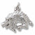 Wild Boar charm in 14K White Gold hide-image