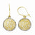 14k Two-tone Filigree Dangle Earrings