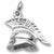 Roman Helmet charm in 14K White Gold hide-image