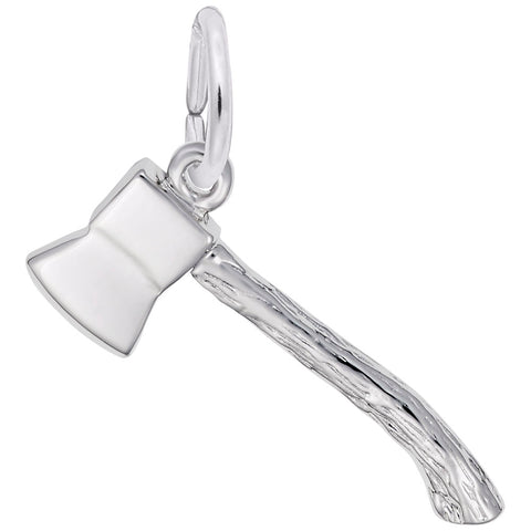 Axe Charm In 14K White Gold