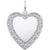 Heart Charm In 14K White Gold