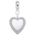 Heart Charm Dangle Bead In Sterling Silver