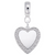 Heart charm dangle bead in Sterling Silver hide-image