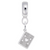 Card charm dangle bead in Sterling Silver hide-image