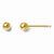 14k Yellow Gold Polished 3mm Ball Post Earrings