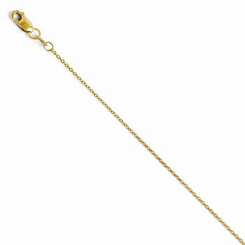14K Yellow Gold Flat Cable Chain