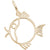 Fish Charm in Yellow Gold Plated