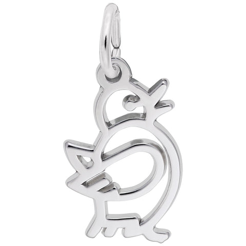 Bird Charm In Sterling Silver