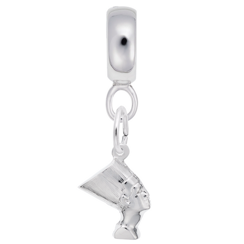 Nefertiti Charm Dangle Bead In Sterling Silver