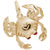 Crab Charm in Yellow Gold Plated