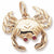 Crab charm in Yellow Gold Plated hide-image