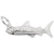 Shark Charm In 14K White Gold