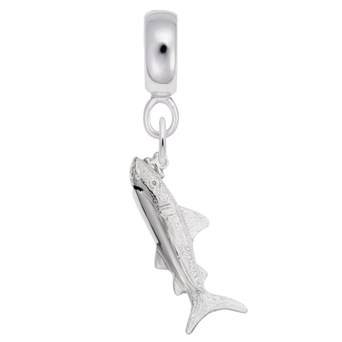 Shark Charm Dangle Bead In Sterling Silver