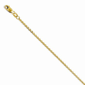 14K Yellow Gold Flat Cable Chain