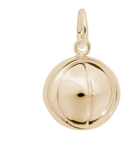 Basketball Charm in Yellow Gold Plated