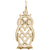 Owl Charm in Yellow Gold Plated