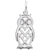 Owl Charm In 14K White Gold