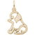 Dog Charm in Yellow Gold Plated