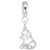 Dog Charm Dangle Bead In Sterling Silver