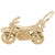 Motorcycle Charm in Yellow Gold Plated