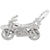 Motorcycle Charm In 14K White Gold