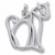 Cat charm in Sterling Silver hide-image