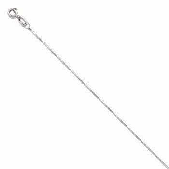 14K White Gold Baby Box Chain