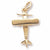 Airplane Charm in 10k Yellow Gold hide-image