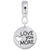 Love You More charm dangle bead In Sterling Silver