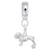 Bull Dog Charm Dangle Bead In Sterling Silver