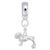 Bull Dog charm dangle bead in Sterling Silver hide-image