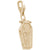 Coffin Charm In Yellow Gold