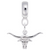 Steer Charm Dangle Bead In Sterling Silver