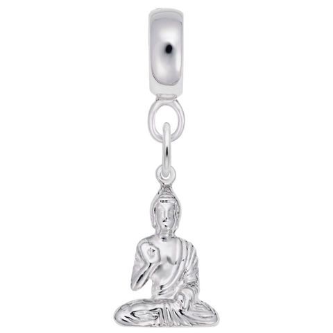 Buddha Charm Dangle Bead In Sterling Silver