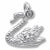 Swan charm in 14K White Gold hide-image