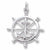 Ship Wheel charm in 14K White Gold hide-image