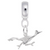 Road Runner Bird Charm Dangle Bead In Sterling Silver