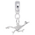 Road Runner Bird charm dangle bead in Sterling Silver hide-image