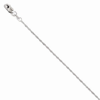 14K White Gold Whtie Gold Singapore Chain
