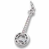 Banjo charm in 14K White Gold