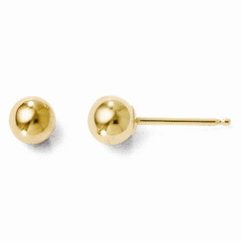 14k Yellow Gold Polished 4mm Ball Post Earrings